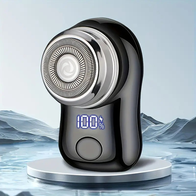 Compact Men's Electric Shaver with USB Charging & Digital Display, Portable for Travel