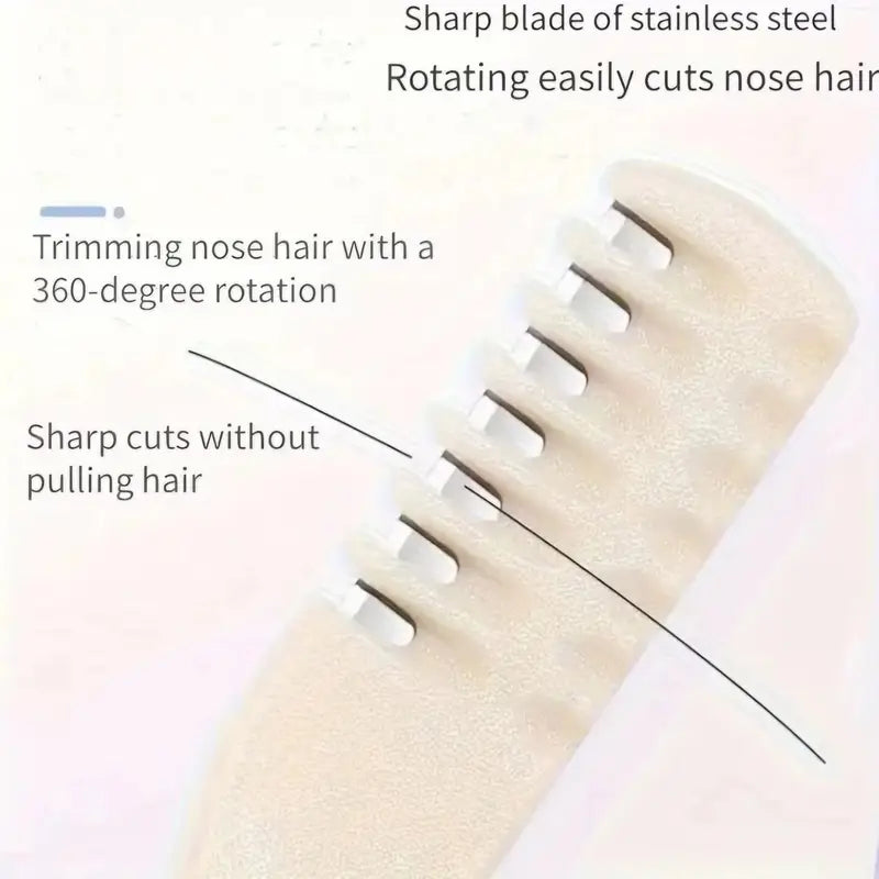 Portable Skin-Friendly 360° Nose Hair Scraper for Men and Women, Anti-Scratch Manual Trimmer